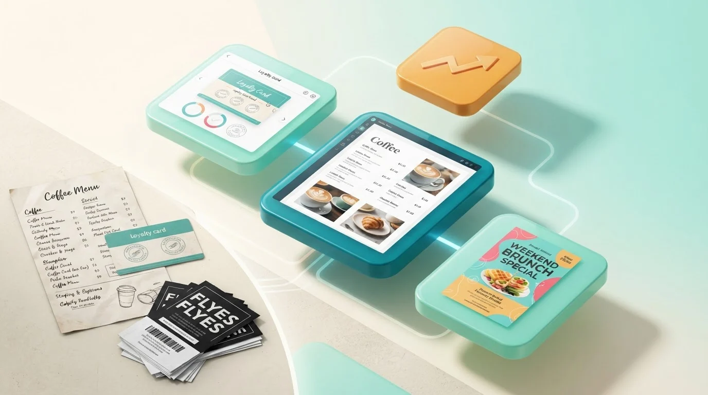 cafe loyalty card design with canva pro