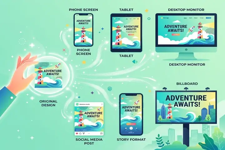 Magic Resize transforms one design into multiple formats for every social platform